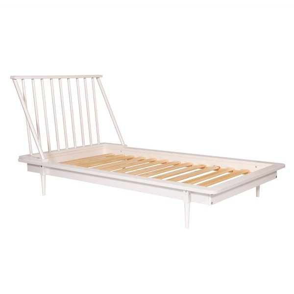 White Wooden Mid Century Modern Twin Bed Kirklands