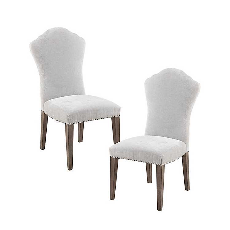 Tyler Ivory Rounded Back Dining Chairs, Round Back Dining Chairs Set Of 2