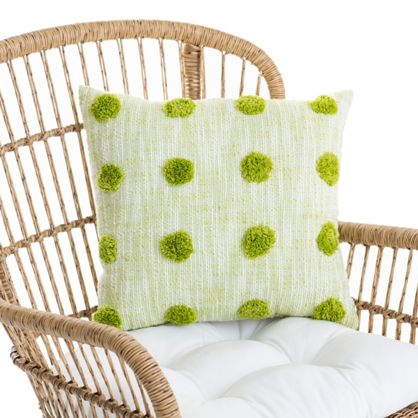 Green Tufted Dot Pillow Kirklands Home