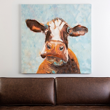 Bree Merryn Cow Do You Do Box Canvas 65 cm Length x 45 cm Width