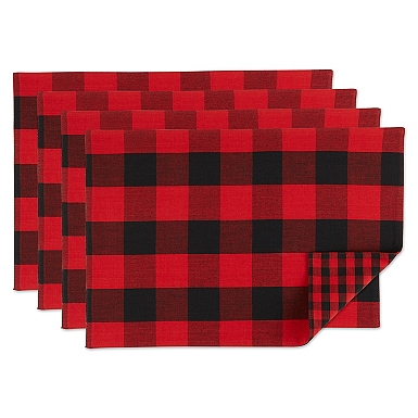 Red And Black Buffalo Grid Zebra Pattern Kitchen Hand Towel Strong