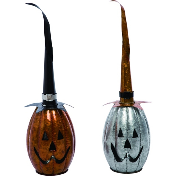 Orange and Silver Tall Jack O Lanterns, Set of 2 Kirklands Home