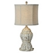 Antique Ivory Distressed Table Lamps, Set of 2