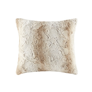 Gold faux fur store pillow