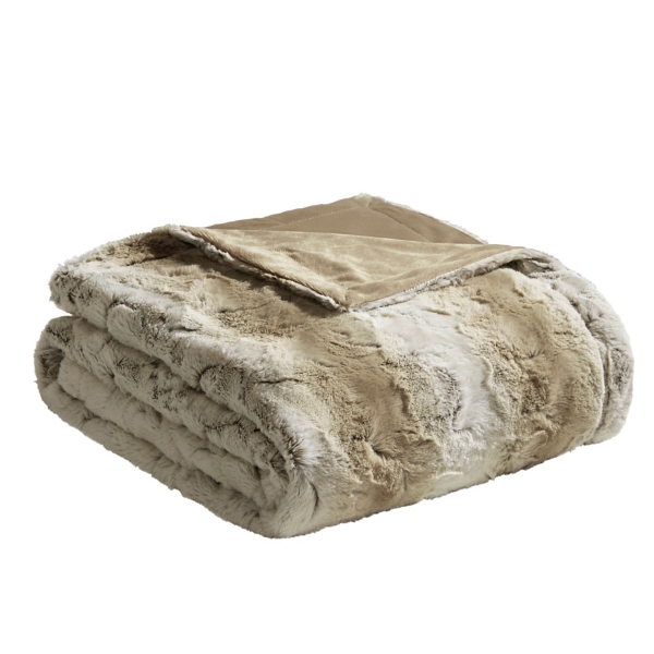 Light Faux Fur Oversized Throw Blanket | Kirklands Home