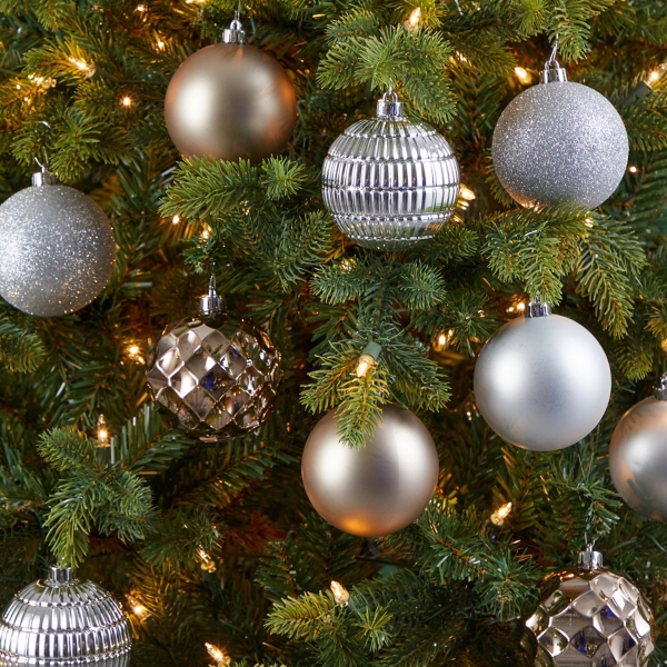 Silver and Gold Shatterproof Ornaments