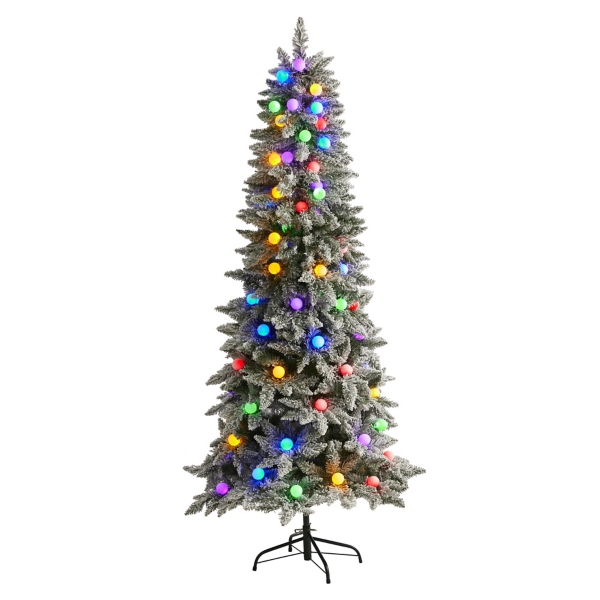 6.5 ft. Flocked British Columbia Christmas Tree