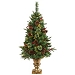 4 ft. Pre-Lit Berry and Pine Cones Tree in Urn