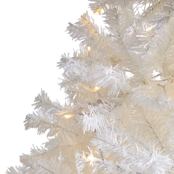 7.5 ft. Pre-Lit LED White Christmas Tree