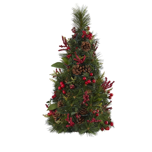 2 ft. Lit Mixed Pine and Berries Christmas Tree Kirklands Home