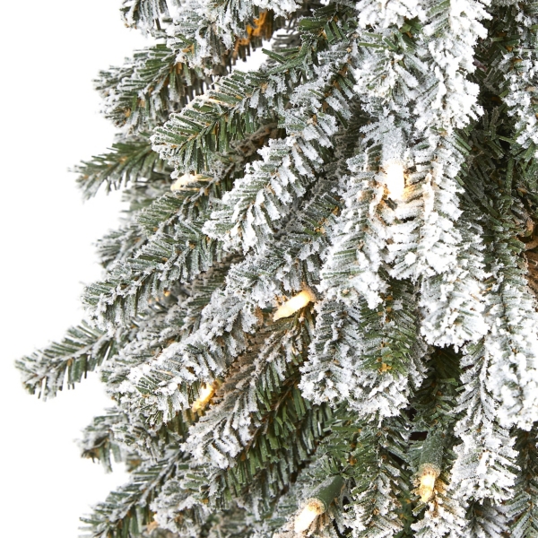 5 ft. Flocked Pre-Lit Grand Alpine Christmas Tree