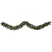 Frosted Swiss Pine and Berry Clear LED Garland