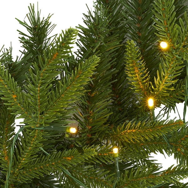 Green Pine Clear LED Garland
