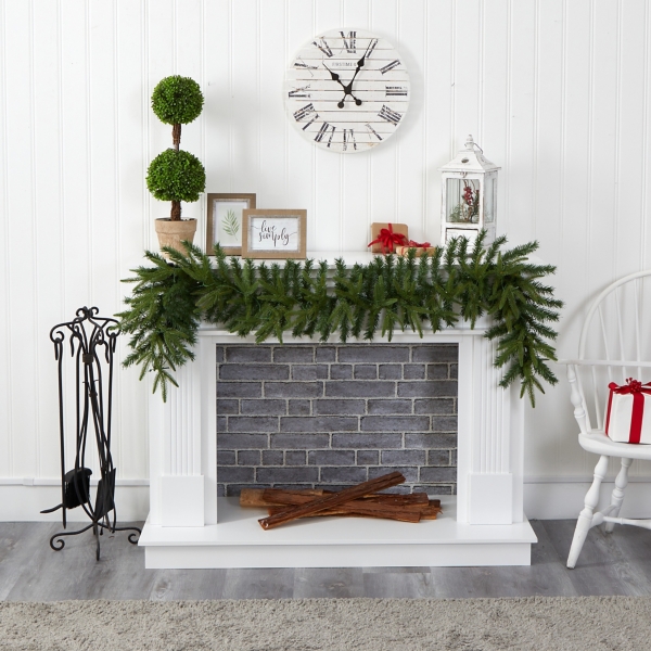 Green Pine Clear LED Garland