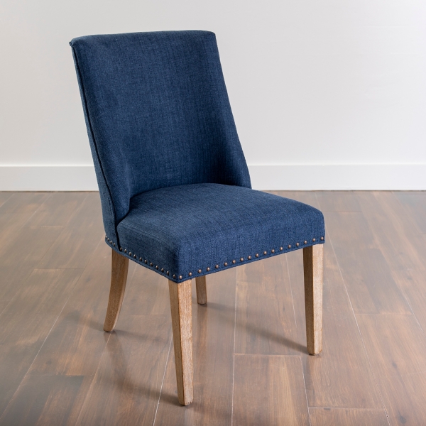 Navy blue deals upholstered dining chair