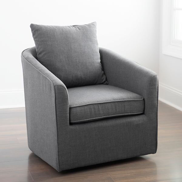 Charcoal grey store swivel chair