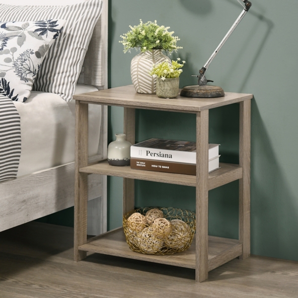 Natural Tan Wooden 3Tier Nightstand Kirklands Home