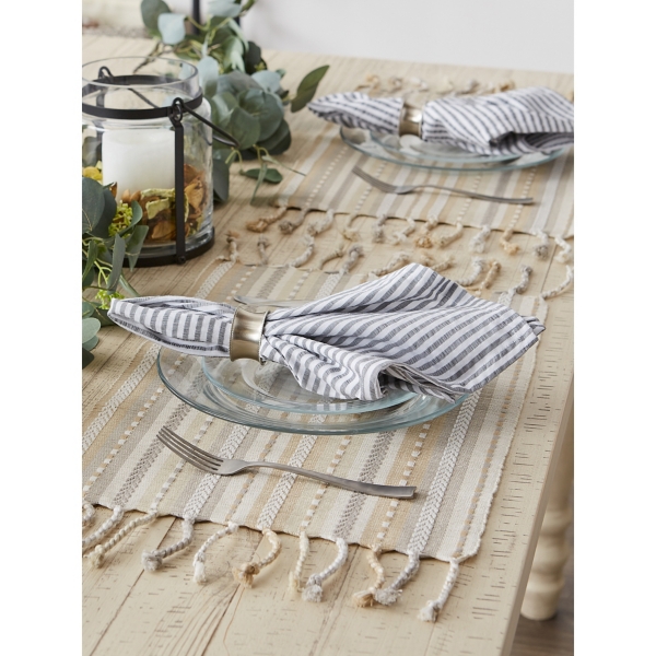 Natural Tonal Stripe Placemats, Set of 6