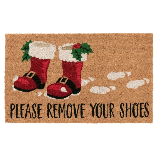 Natural Santa's Boots Doormat