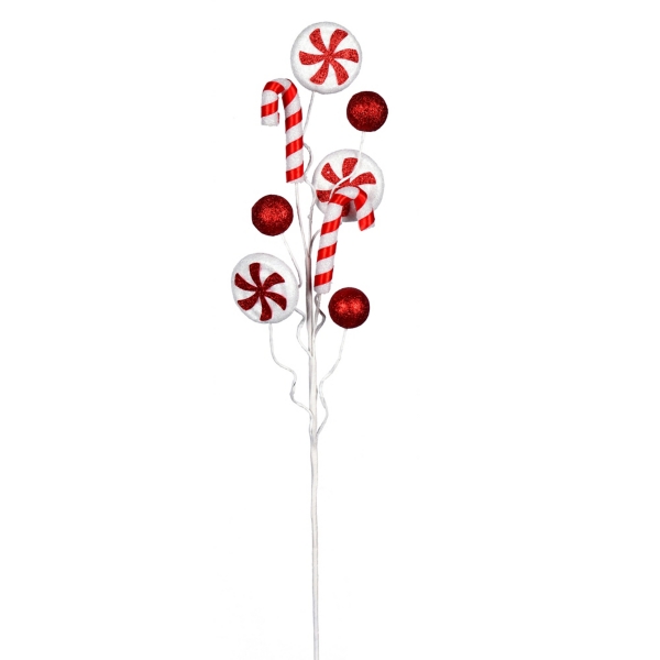 Red White Candy Cane Swirl Tree Picks, Set of 6 Kirklands Home