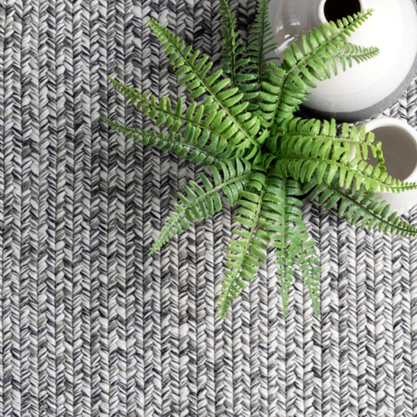 Gray Braided Lefebvre Area Rug, 12x18