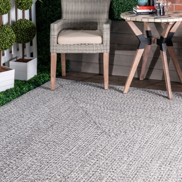 Gray Braided Lefebvre Area Rug, 12x18