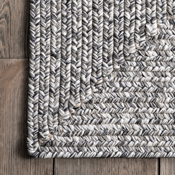 Gray Braided Lefebvre Area Rug, 12x18