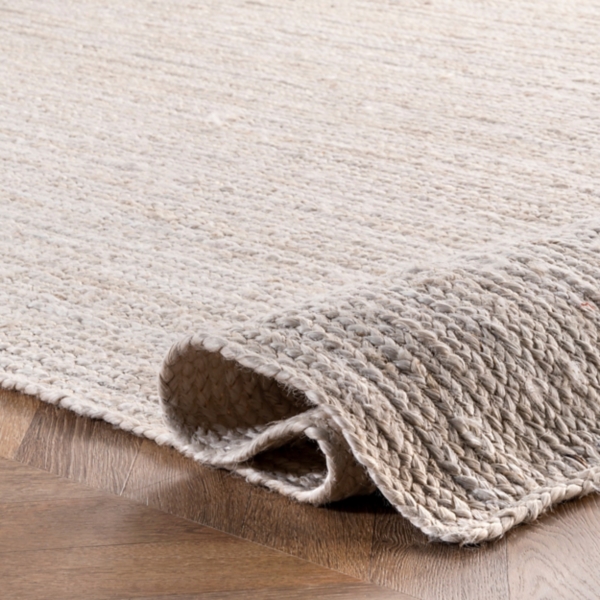 Ivory Hand Woven Rigo Jute Area Rug, 9x12