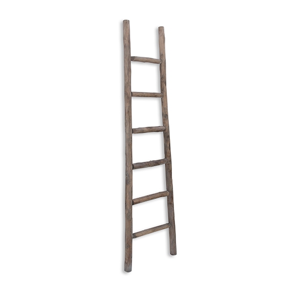 Gray Natural Wooden Ladder