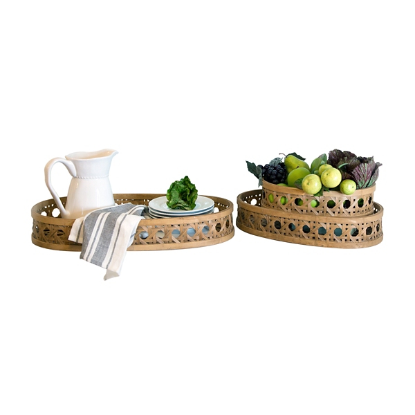 Tiered Natural Wicker Trays, Set of 3 Kirklands Home