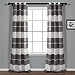 Black and White Sheer Curtain Panel Set, 84 in.