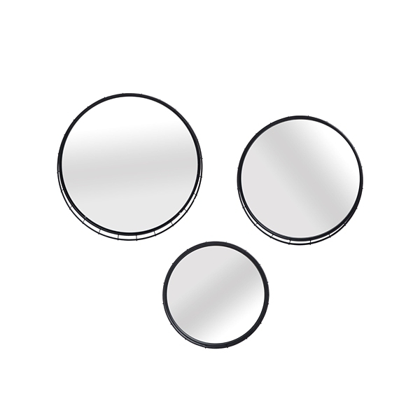 Set Of 3 Round Black Mirrors Mirror Ideas