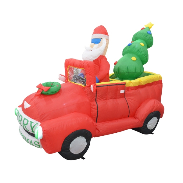 Inflatable Santa with Truck | Kirklands Home