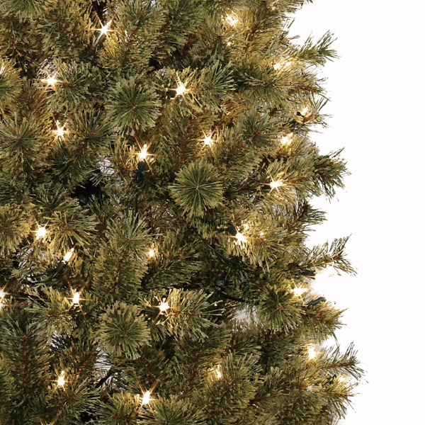 7 ft. Pre-Lit Pine Christmas Tree in Bronze Urn