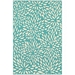 Blue Floral Burst Outdoor Area Rug, 5x7