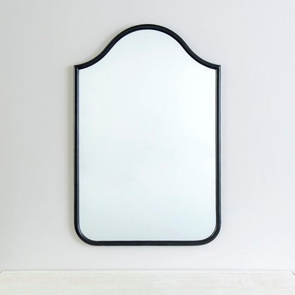 Black Metal Linear Wave Mirror Kirklands Home