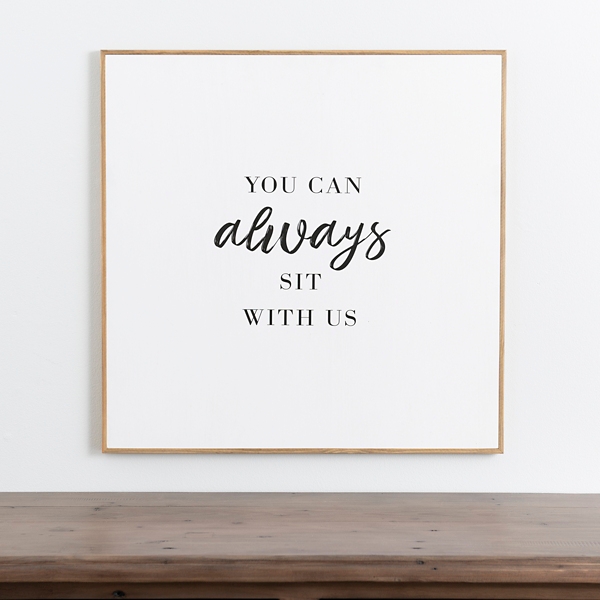 You Can Always Sit With Us Wall Plaque | Kirklands