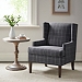 Grid Plaid Upholstered Martha Stewart Accent Chair