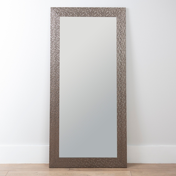 Metallic Blocks Framed Mirror, 31.32x65.32 in Kirklands Home