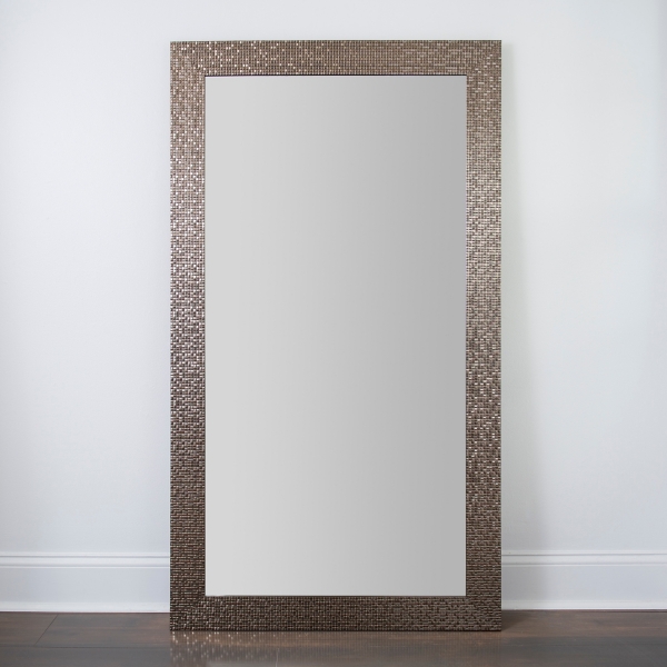 Metallic Blocks Framed Mirror, 37.3x67.3 in. Kirklands Home