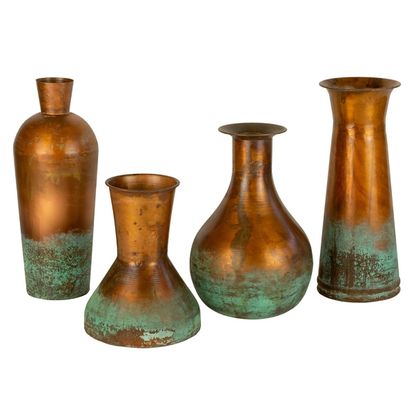 TwoToned Copper Vases, Set of 4 Kirklands Home
