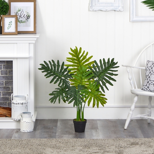 Real Touch Potted Tree Philodendron, 36 in.