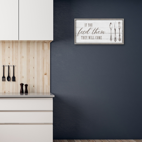 If You Feed Them Framed Canvas Art Print