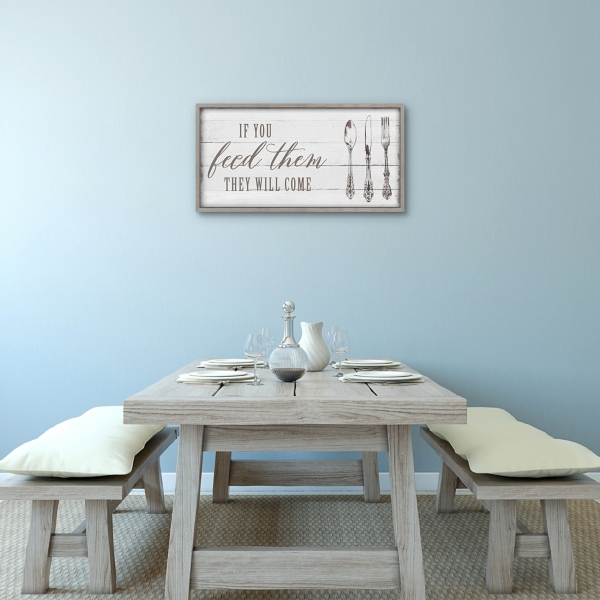 If You Feed Them Framed Canvas Art Print