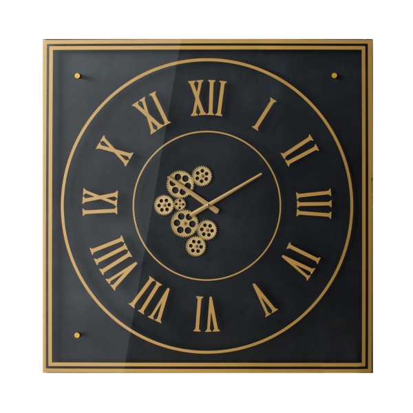 Black and Gold Exposed Gear Clock Kirklands Home