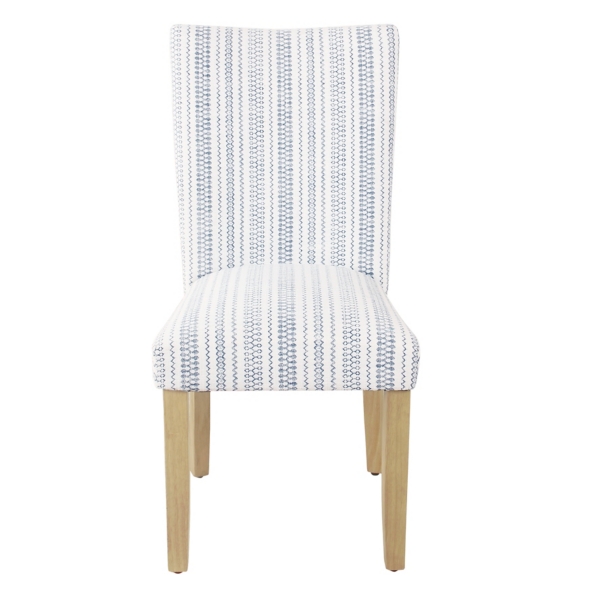 Blue and white striped dining chairs hot sale