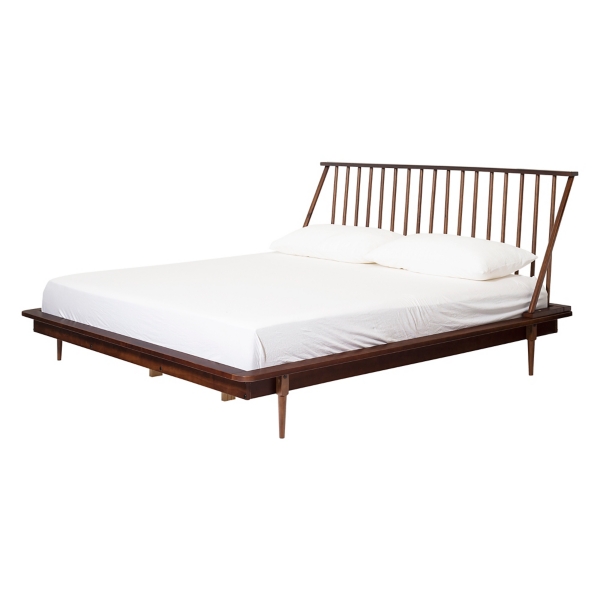 Walnut Mid Century Modern King Bed Frame Kirklands