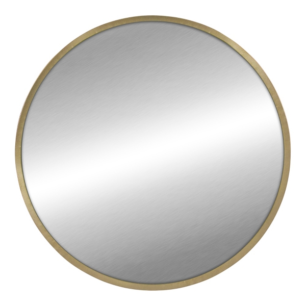 Claira Matte Gold Metal Round Mirror Kirklands Home