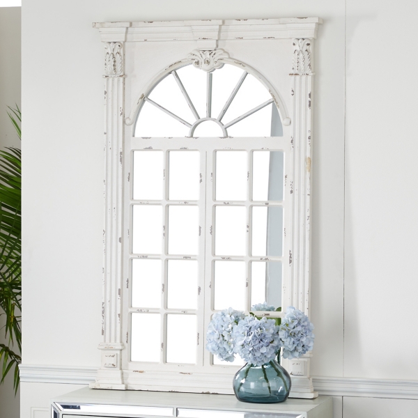 Ivory Window Frame Beveled Mirror Kirklands Home