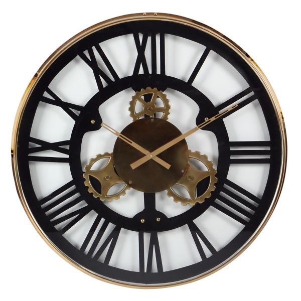 Black Stainless Steel Gear Frame Wall Clock Kirklands Home